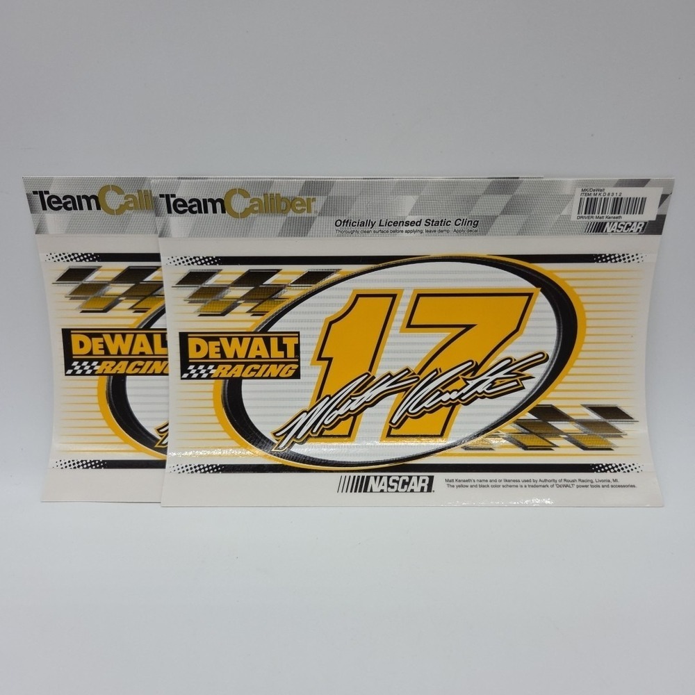 NEW Lot 2 Team Caliber Matt Kenseth #17 Glass Window Static Cling Decal NASCAR